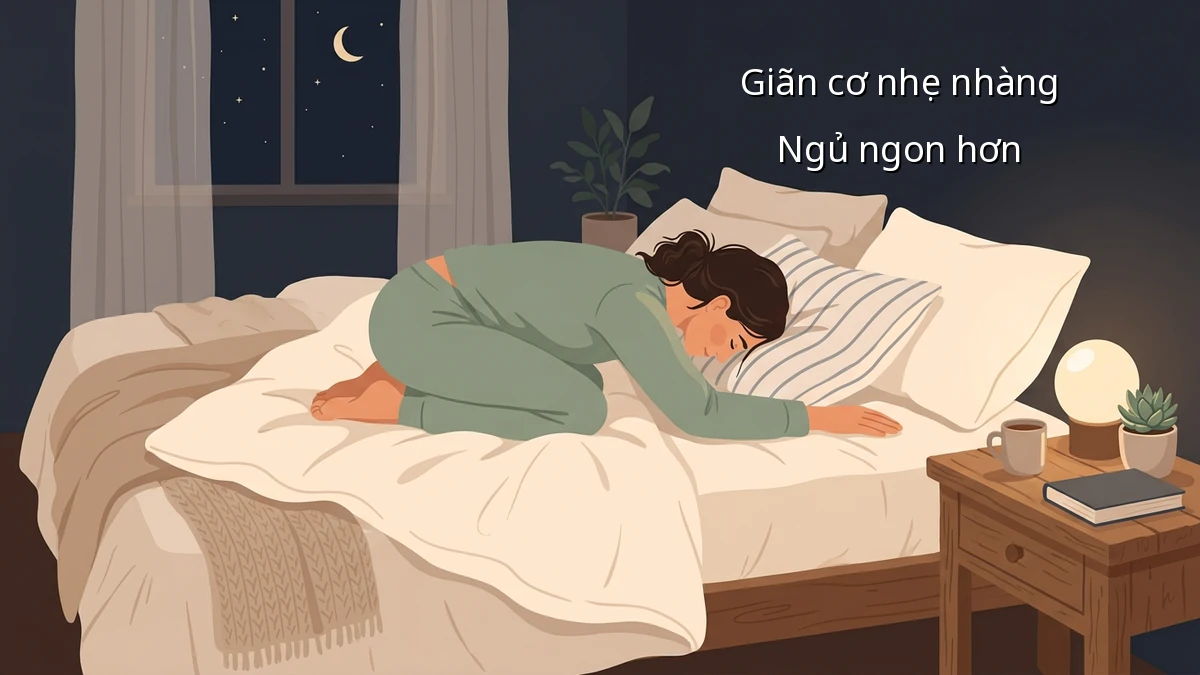 Giãn cơ lưng cho người ngồi nhiều dễ ngủ